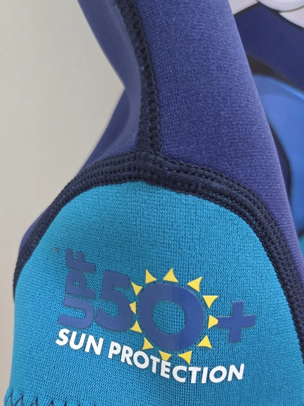 Goldfin Navy & Teal Shark Shorty Wet Suit - Kids